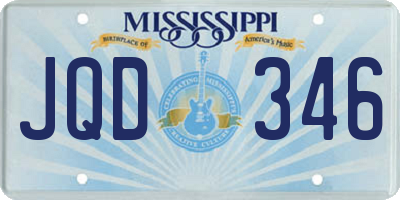 MS license plate JQD346