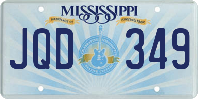 MS license plate JQD349