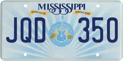 MS license plate JQD350