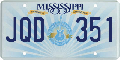 MS license plate JQD351