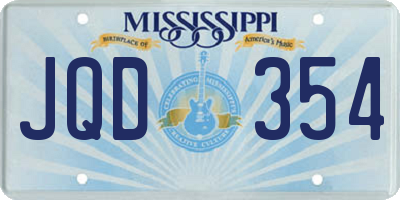 MS license plate JQD354