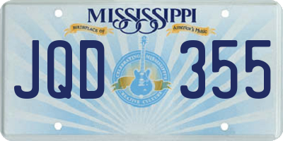 MS license plate JQD355