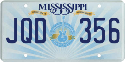 MS license plate JQD356