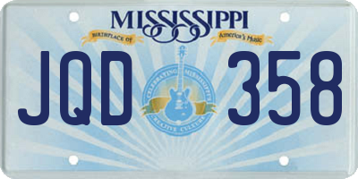 MS license plate JQD358