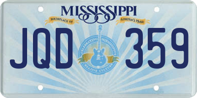 MS license plate JQD359