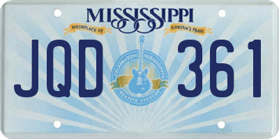 MS license plate JQD361