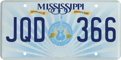 MS license plate JQD366