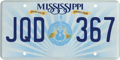 MS license plate JQD367