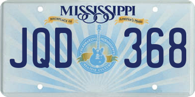 MS license plate JQD368