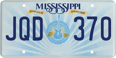 MS license plate JQD370