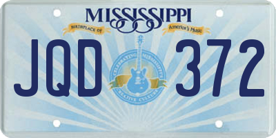 MS license plate JQD372