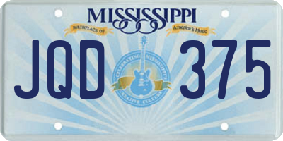 MS license plate JQD375