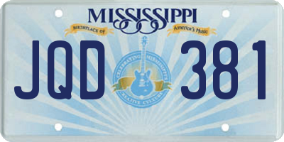 MS license plate JQD381
