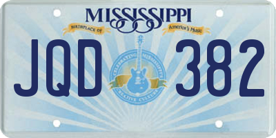 MS license plate JQD382
