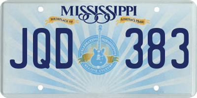 MS license plate JQD383