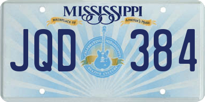 MS license plate JQD384