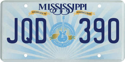 MS license plate JQD390