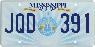 MS license plate JQD391