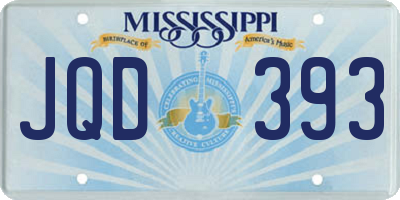 MS license plate JQD393