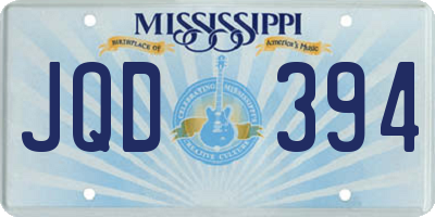 MS license plate JQD394
