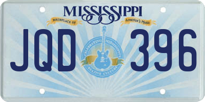 MS license plate JQD396