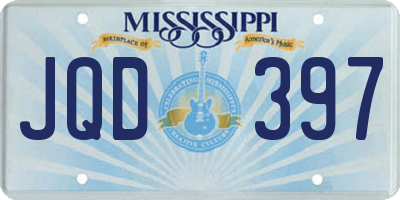 MS license plate JQD397