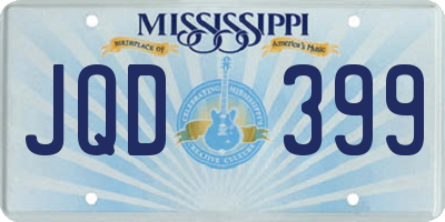 MS license plate JQD399