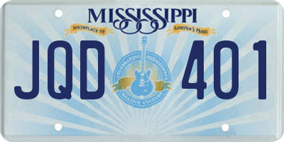 MS license plate JQD401