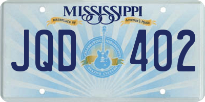 MS license plate JQD402