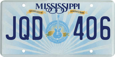 MS license plate JQD406