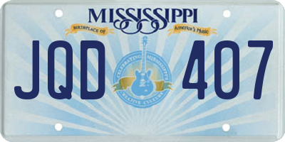 MS license plate JQD407
