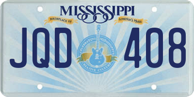 MS license plate JQD408