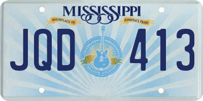 MS license plate JQD413