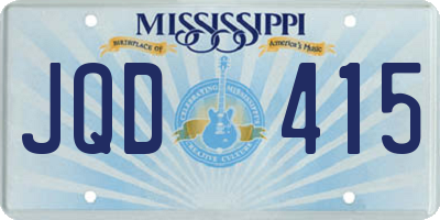 MS license plate JQD415