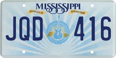 MS license plate JQD416
