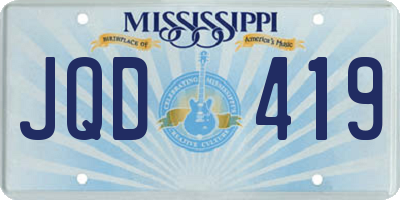 MS license plate JQD419