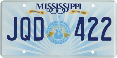 MS license plate JQD422
