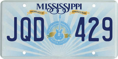 MS license plate JQD429
