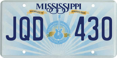 MS license plate JQD430