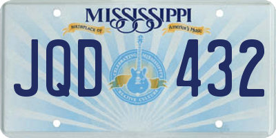 MS license plate JQD432
