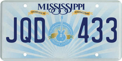 MS license plate JQD433