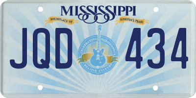 MS license plate JQD434