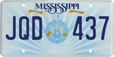 MS license plate JQD437
