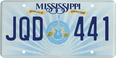 MS license plate JQD441
