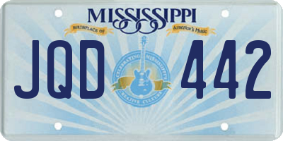 MS license plate JQD442