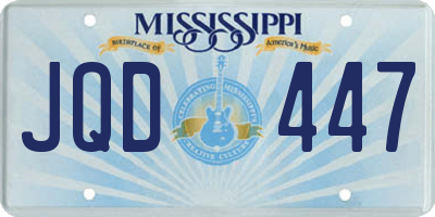 MS license plate JQD447