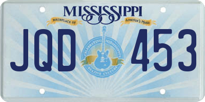 MS license plate JQD453
