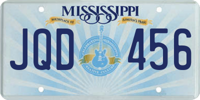 MS license plate JQD456