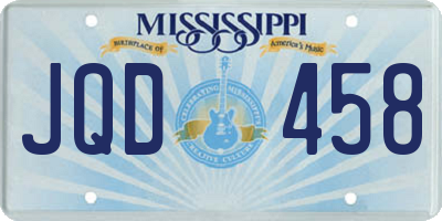 MS license plate JQD458