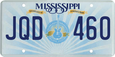 MS license plate JQD460
